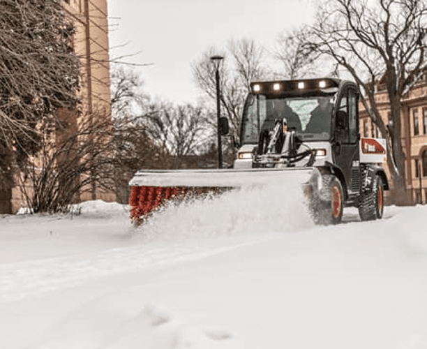 Bobcat equipment in snow